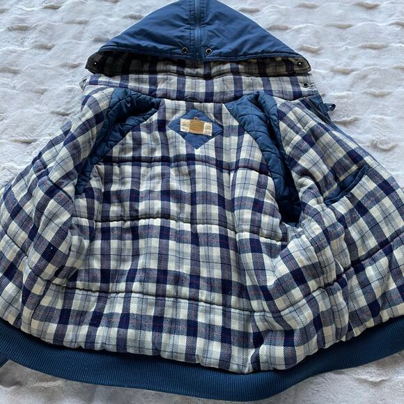 š„Vintage Midwest Traders Unisex Utility Retro Bomber Jacket Plaid Blanket lined - Picture 8 of 15